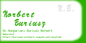 norbert buriusz business card